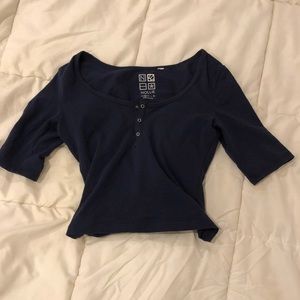 Pacsun Nolie Henley style crop top